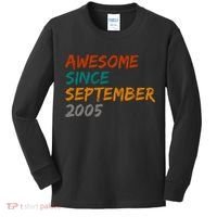 Awesome Since September 2005 Kids Long Sleeve Shirt thumb 0