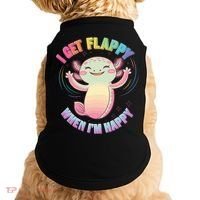 Autism Support Stimming Axolotl I Get Flappy When I´m Happy Doggie Tank thumb 0