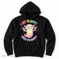 Autism Support Stimming Axolotl I Get Flappy When I´m Happy Hoodie thumb 0