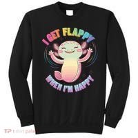 Autism Support Stimming Axolotl I Get Flappy When I´m Happy Sweatshirt thumb 0