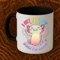 Autism Support Stimming Axolotl I Get Flappy When I´m Happy Coffee Mug thumb 2