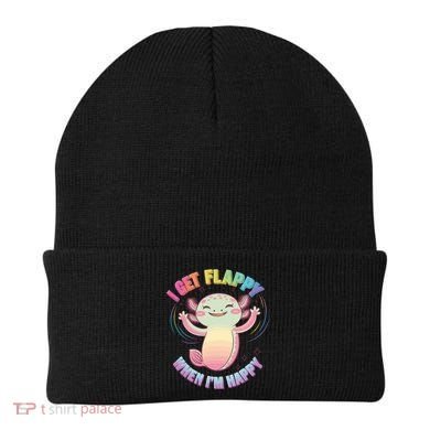 Autism Support Stimming Axolotl I Get Flappy When I´m Happy Beanie