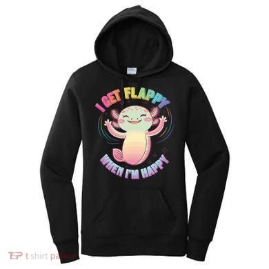 Autism Support Stimming Axolotl I Get Flappy When I´m Happy Women's Hoodie