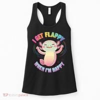 Autism Support Stimming Axolotl I Get Flappy When I´m Happy Women's Tank Top thumb 0