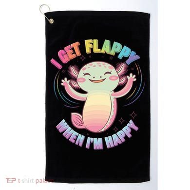 Autism Support Stimming Axolotl I Get Flappy When I´m Happy Golf Towel