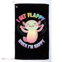 Autism Support Stimming Axolotl I Get Flappy When I´m Happy Golf Towel thumb 0