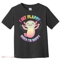 Autism Support Stimming Axolotl I Get Flappy When I´m Happy Toddler T-Shirt thumb 0