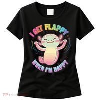 Autism Support Stimming Axolotl I Get Flappy When I´m Happy Women's T-Shirt thumb 0