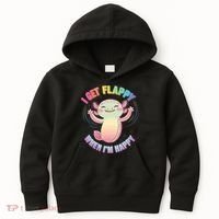 Autism Support Stimming Axolotl I Get Flappy When I´m Happy Kids Hoodie thumb 0