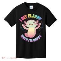 Autism Support Stimming Axolotl I Get Flappy When I´m Happy Kids T-Shirt thumb 0