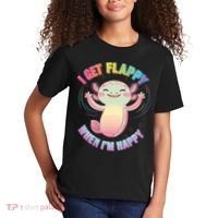 Autism Support Stimming Axolotl I Get Flappy When I´m Happy Kids T-Shirt thumb 2