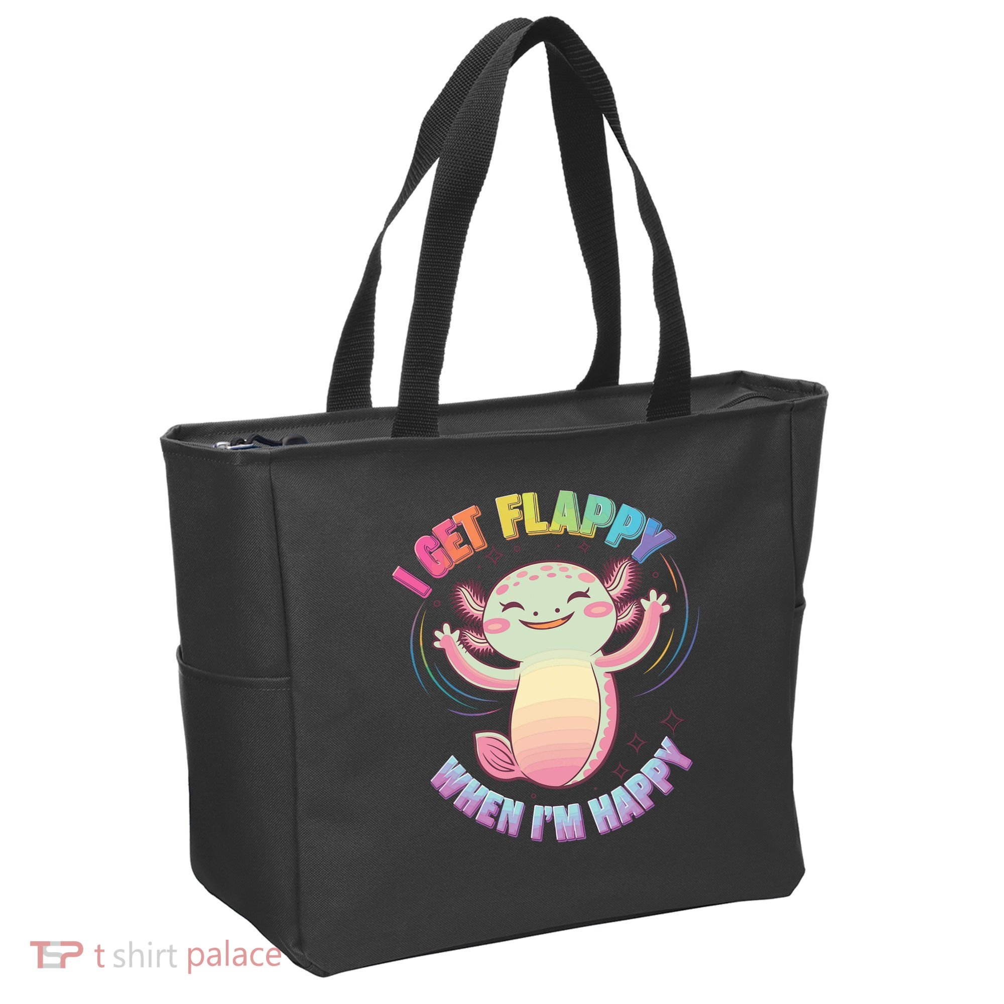 Autism Support Stimming Axolotl I Get Flappy When I´m Happy Tote Bag