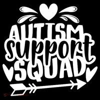 Autism Support Squad | Black / White Backpack thumb 2