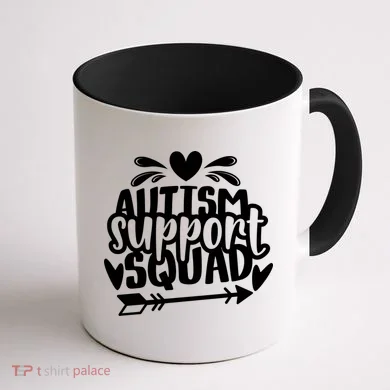 Autism Support Squad | Black / White Coffee Mug back