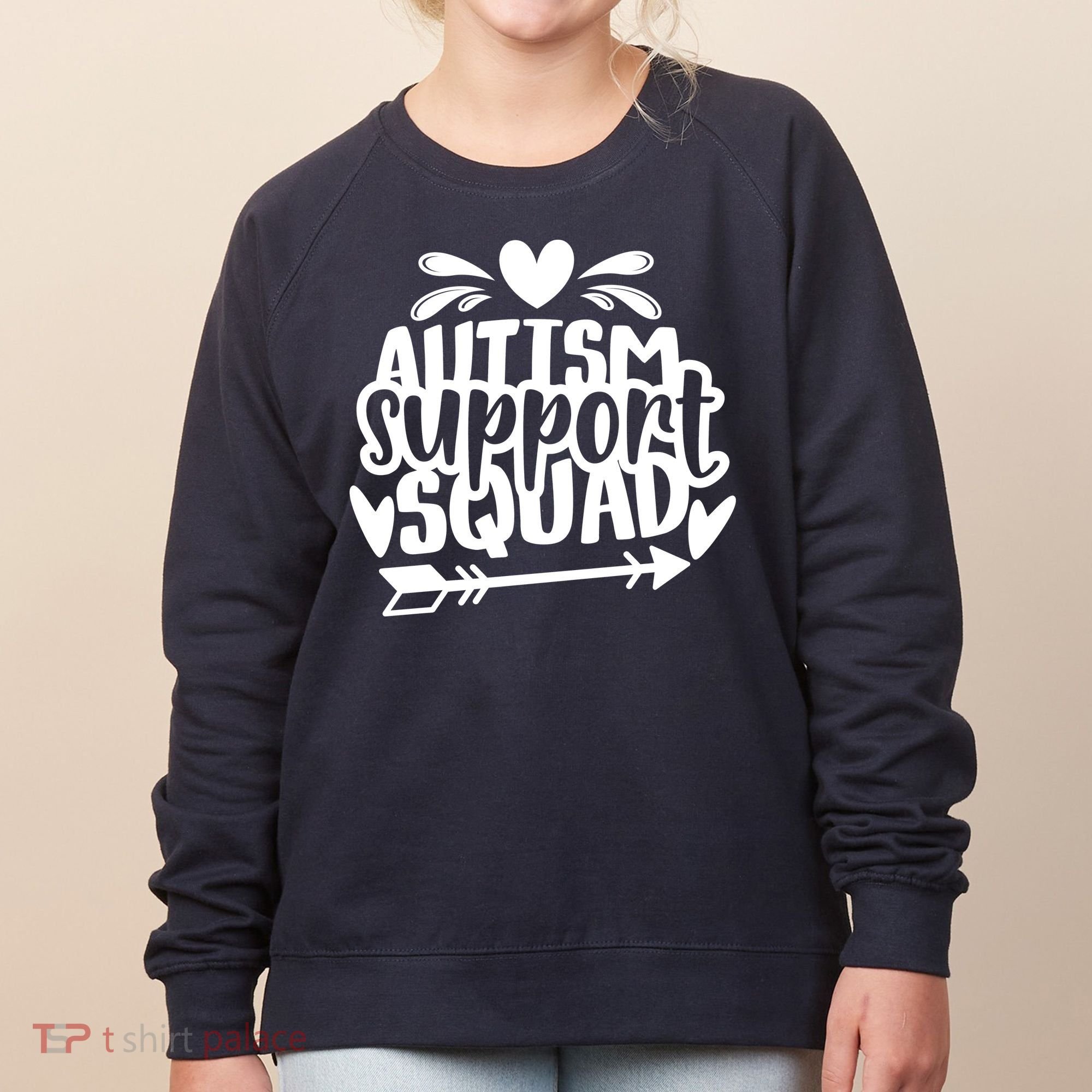 Autism Support Squad | Black / White Women's Sweatshirt