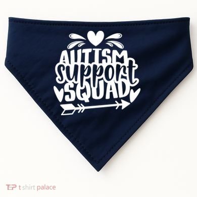 Autism Support Squad | Black / White USA-Made Doggie Bandana