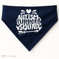 Autism Support Squad | Black / White USA-Made Doggie Bandana thumb 0