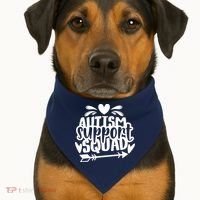 Autism Support Squad | Black / White USA-Made Doggie Bandana thumb 1