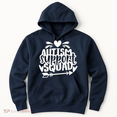 Autism Support Squad | Black / White Hoodie