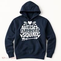 Autism Support Squad | Black / White Hoodie thumb 0