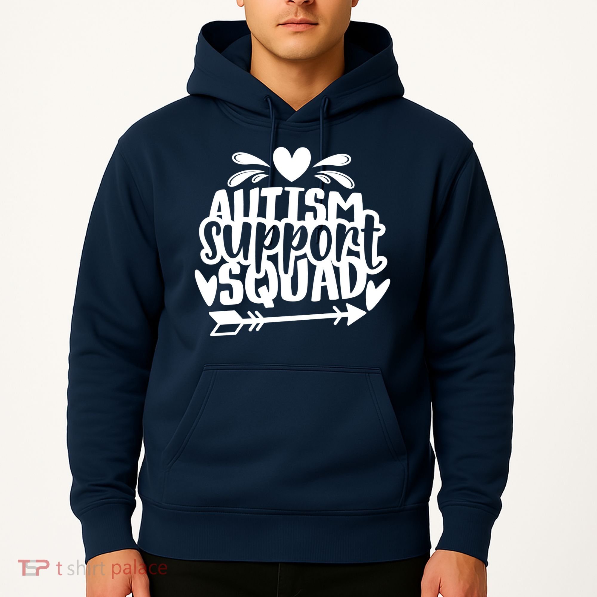Autism Support Squad | Black / White Hoodie