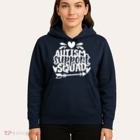 Autism Support Squad | Black / White Hoodie thumb 5