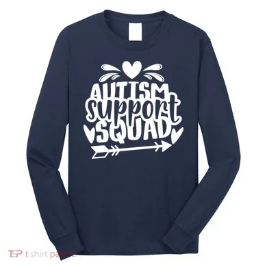 Autism Support Squad | Black / White Long Sleeve Shirt