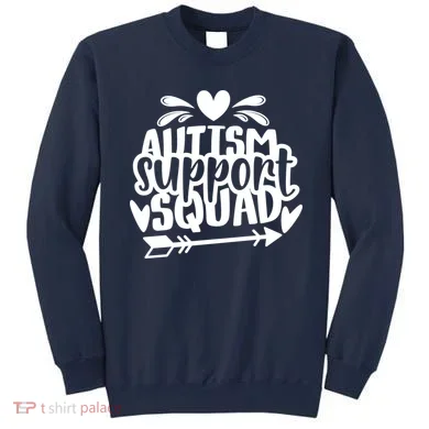 Autism Support Squad | Black / White Sweatshirt