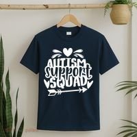 Autism Support Squad | Black / White T-Shirt thumb 2