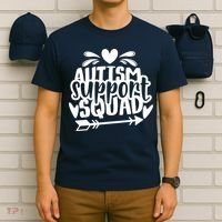 Autism Support Squad | Black / White T-Shirt thumb 6