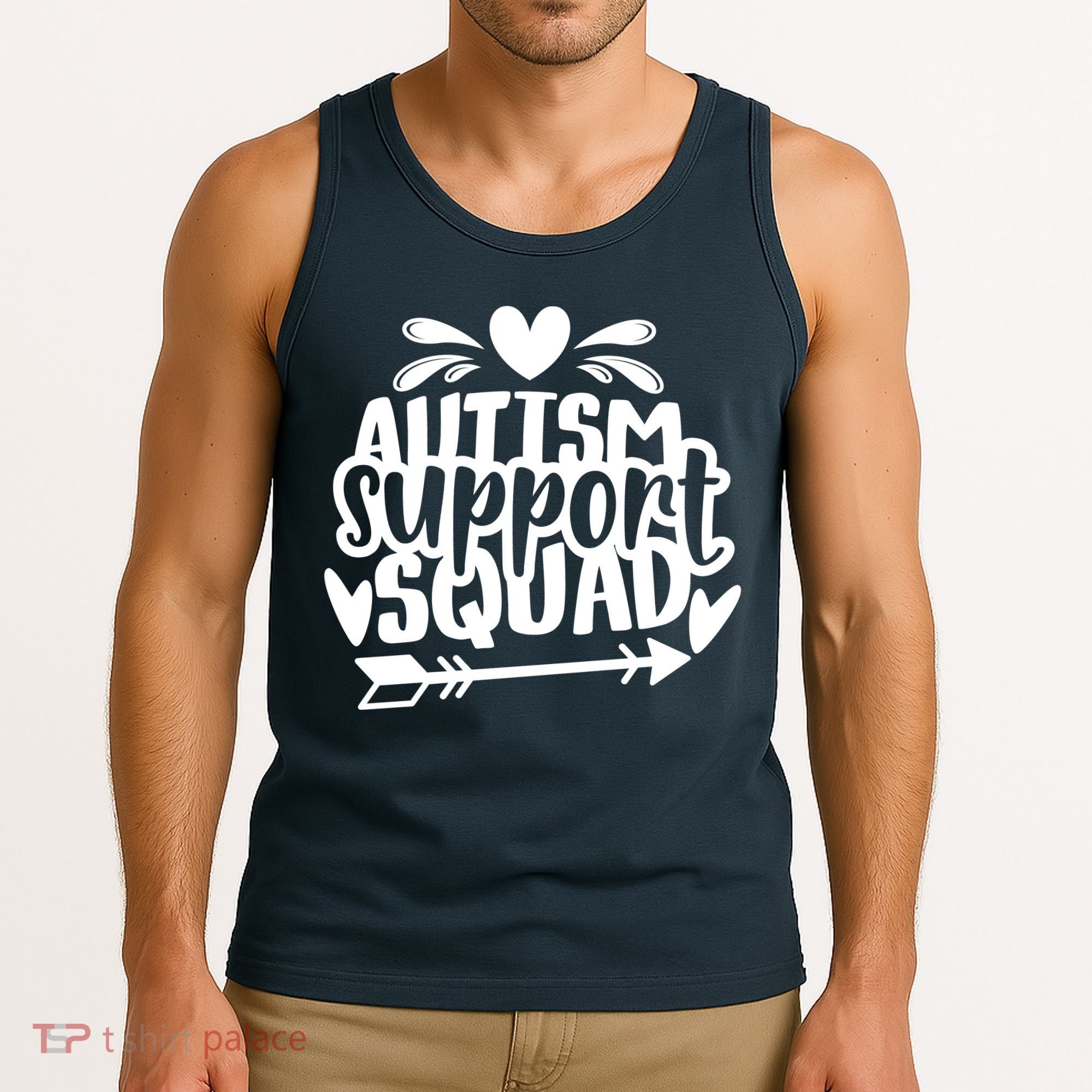 Autism Support Squad | Black / White Tank Top