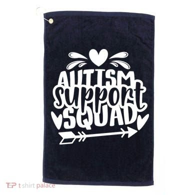 Autism Support Squad | Black / White Golf Towel