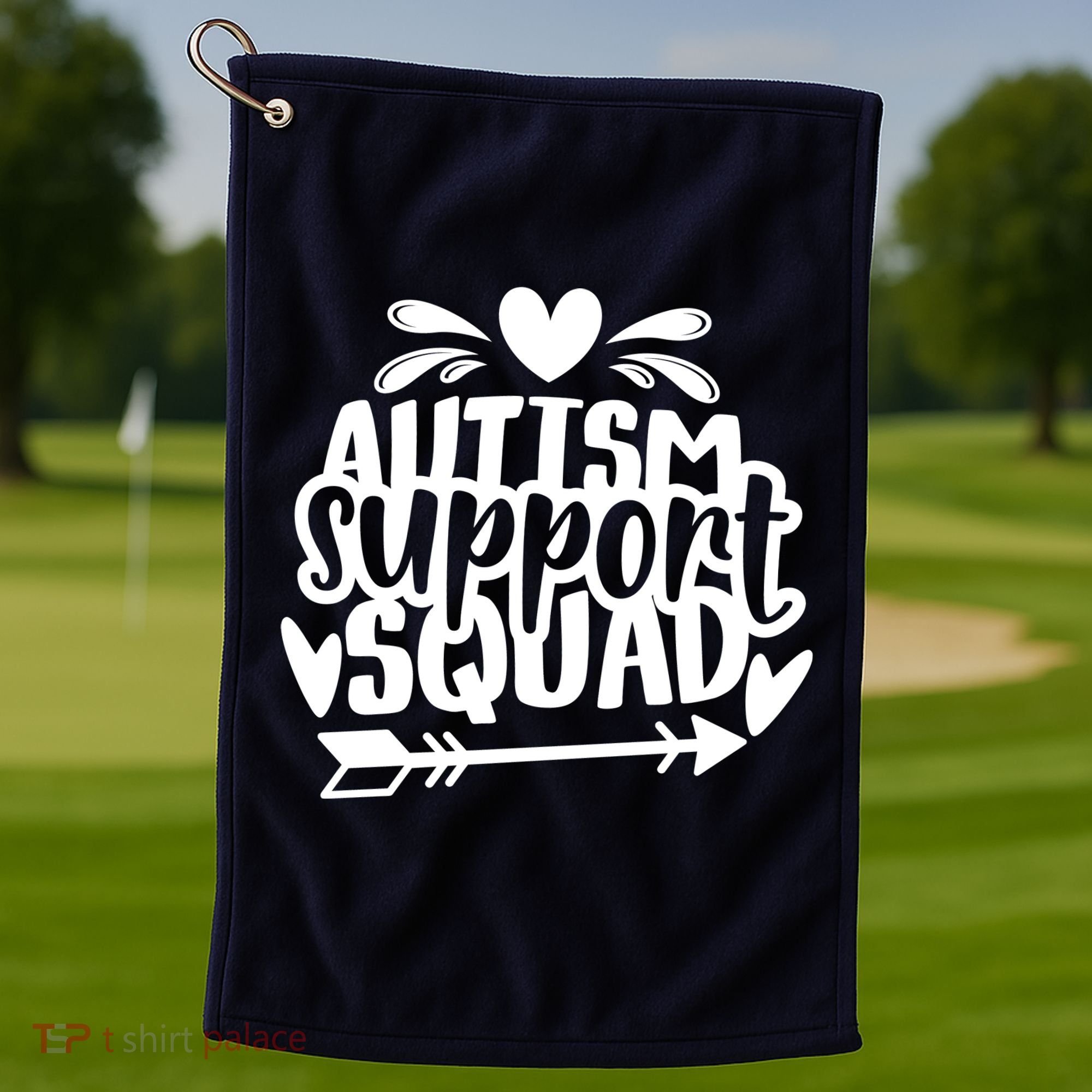 Autism Support Squad | Black / White Golf Towel