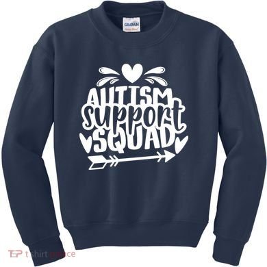 Autism Support Squad | Black / White Kids Sweatshirt