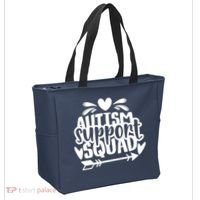 Autism Support Squad | Black / White Tote Bag thumb 2