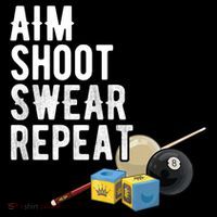 Aim Shoot Swear Repeat Cool Gift Pool Player Cool Gift Hall Shark Billiard Gift Bucket Hat thumb 4