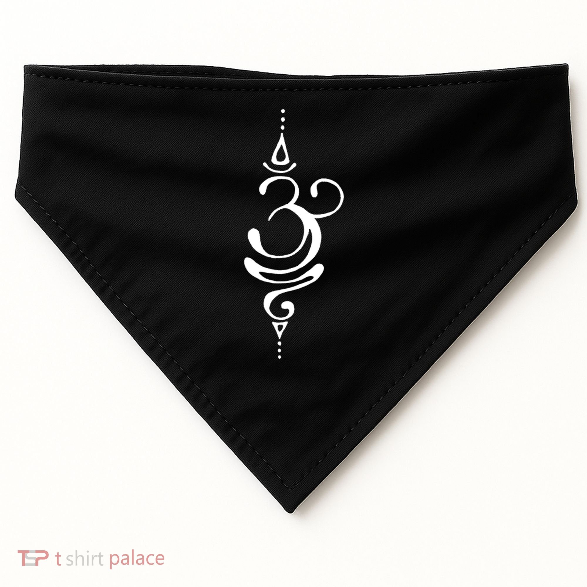 Ancient Sanskrit Symbol For Breathe Inspiration Om Yoga Great Gift USA-Made Doggie Bandana
