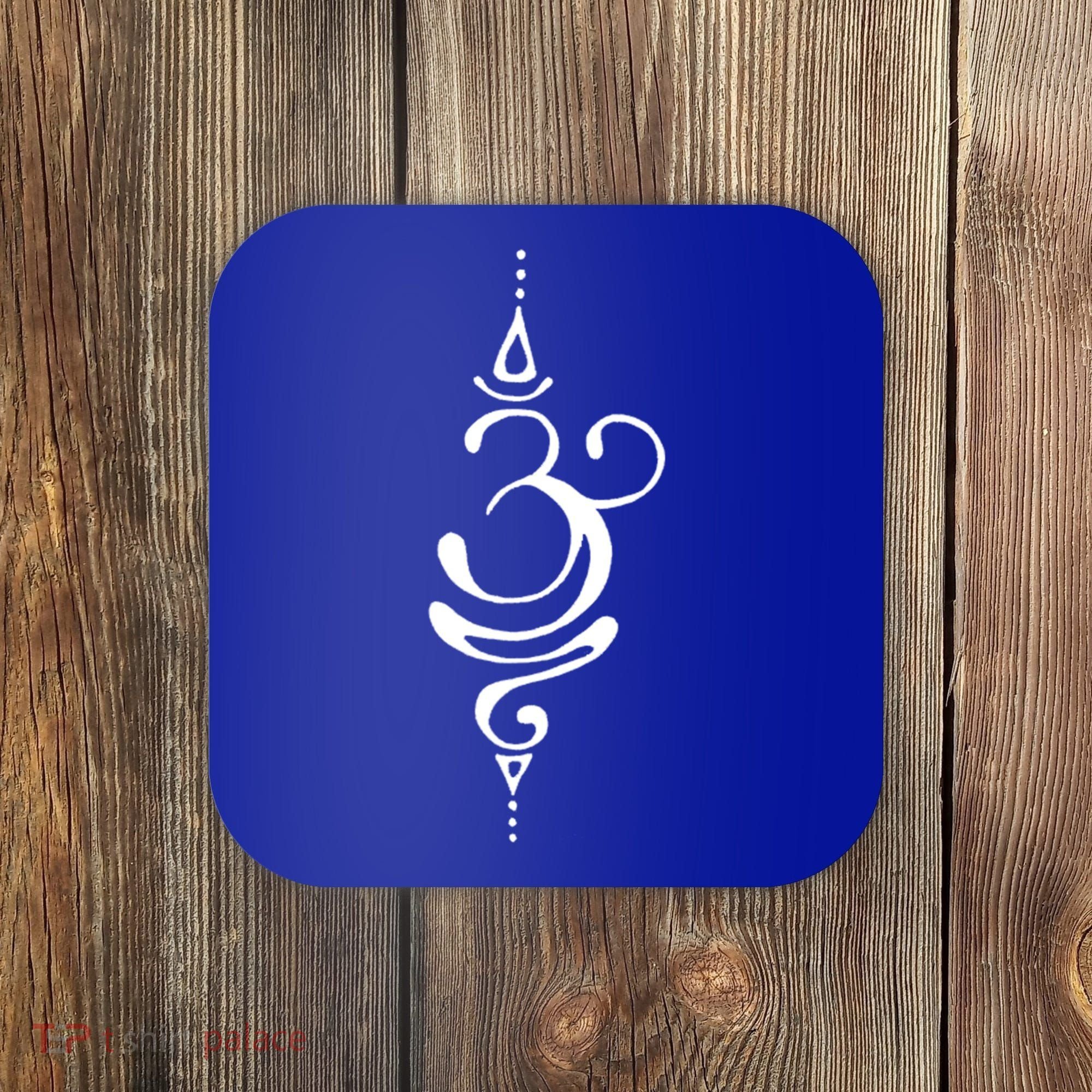 Ancient Sanskrit Symbol For Breathe Inspiration Om Yoga Great Gift Coaster