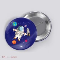 Astronaut Space Science Rocket Ship Gift Button thumb 0