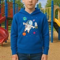 Astronaut Space Science Rocket Ship Gift Kids Hoodie thumb 2