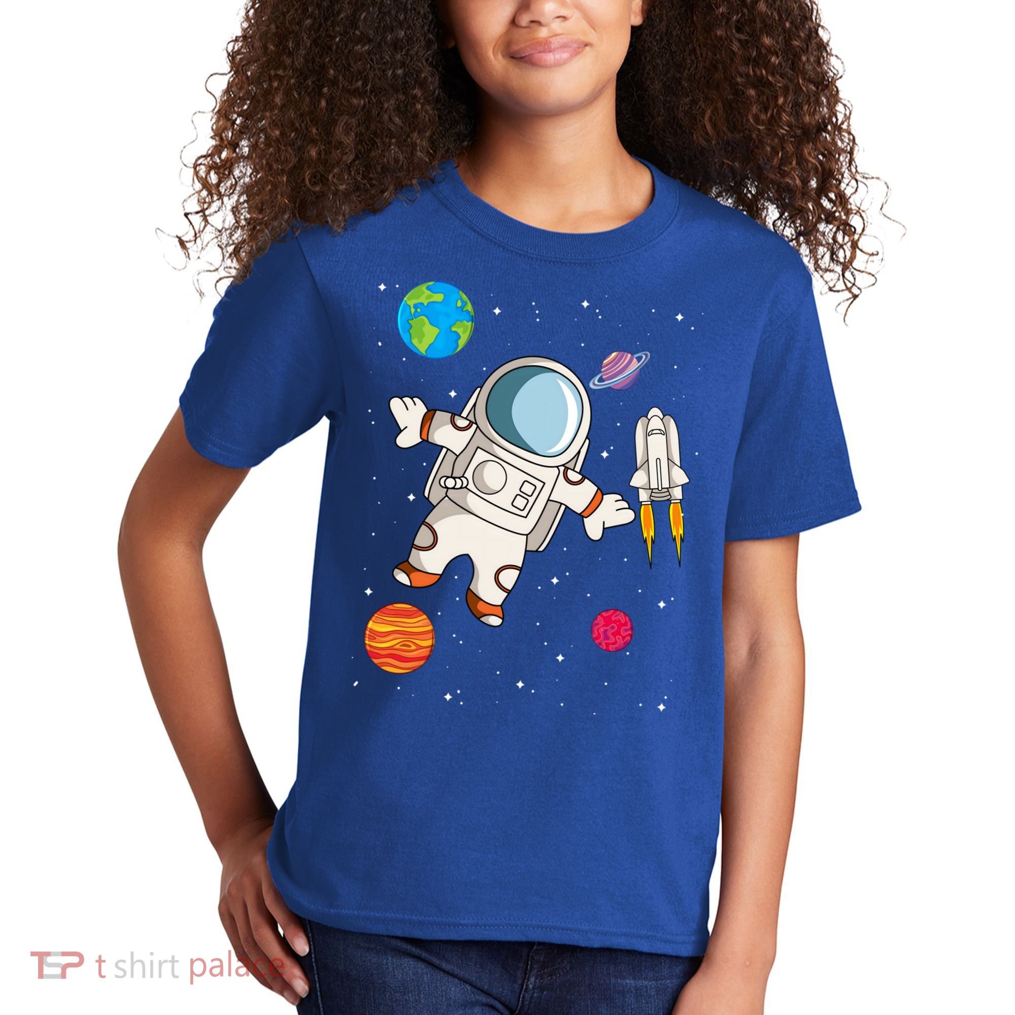 Astronaut Space Science Rocket Ship Gift Kids T-Shirt