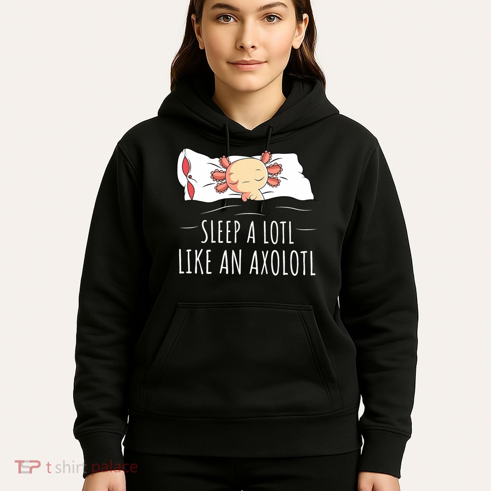 Axolotl Salamander Sleeping   Hoodie