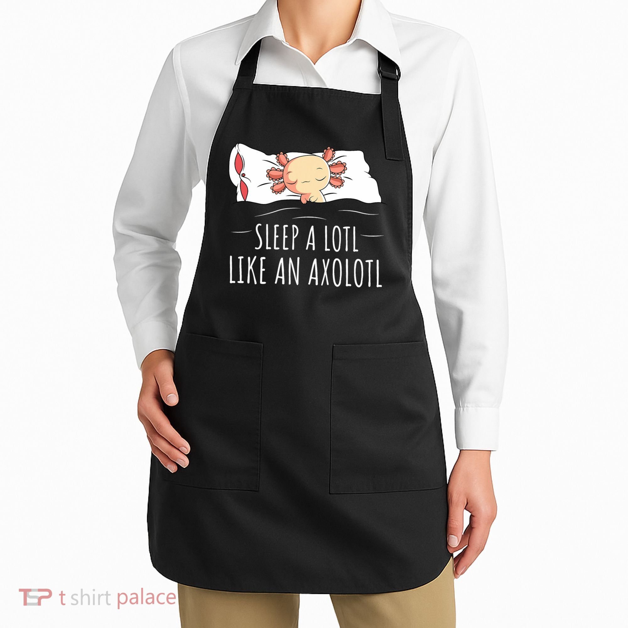 Axolotl Salamander Sleeping   Apron