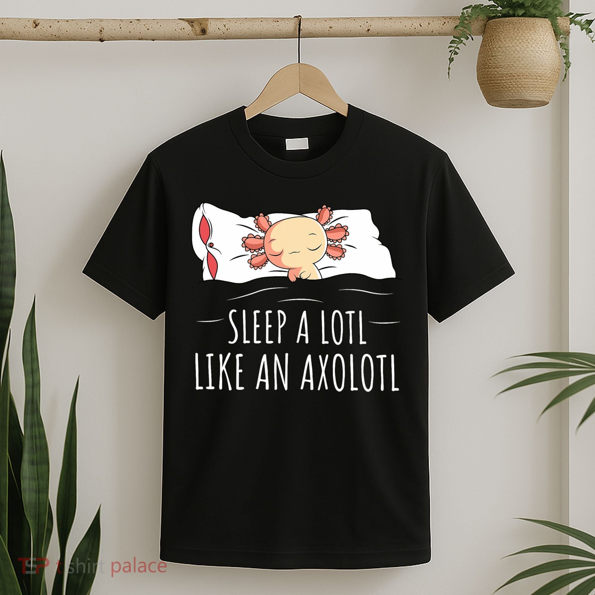 Axolotl Salamander Sleeping   T-Shirt