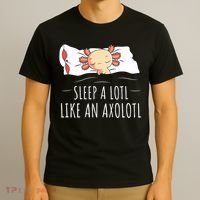 Axolotl Salamander Sleeping   T-Shirt thumb 3