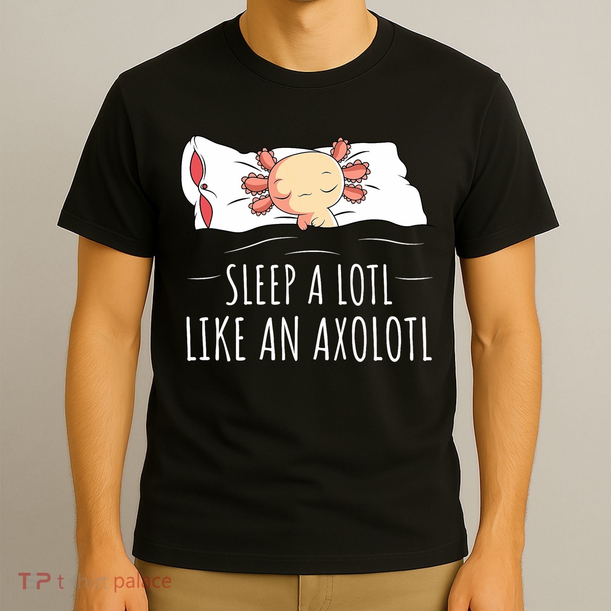 Axolotl Salamander Sleeping   T-Shirt