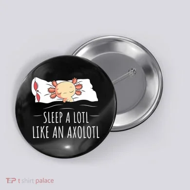 Axolotl Salamander Sleeping   Button