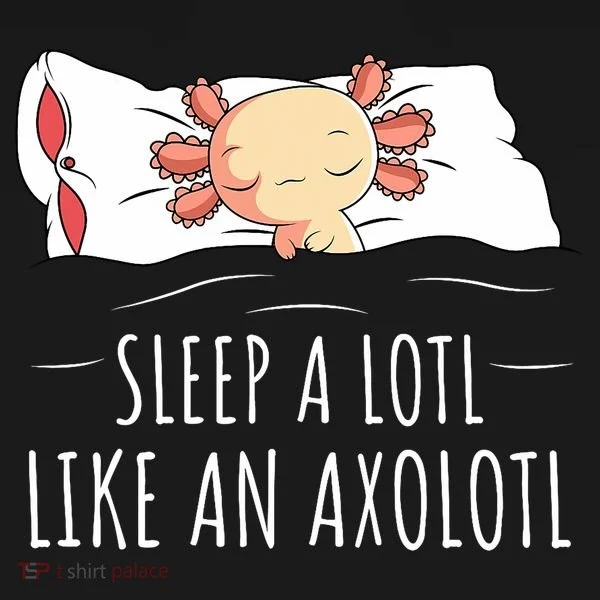 Axolotl Salamander Sleeping   Button