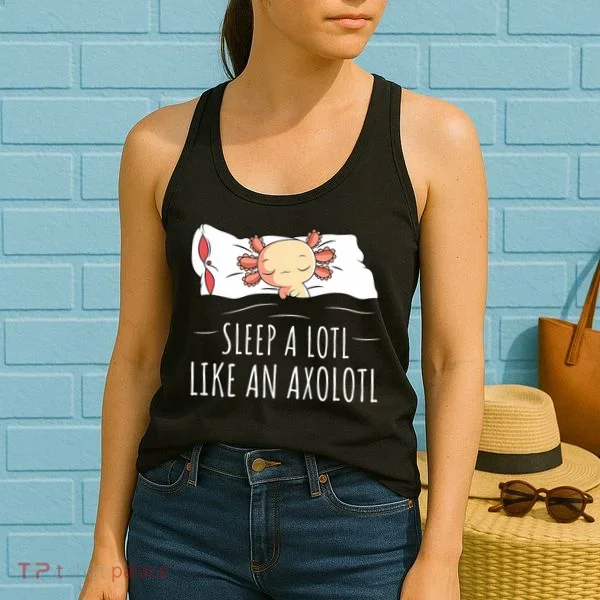 Axolotl Salamander Sleeping   Women's Tank Top