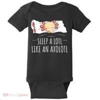 Axolotl Salamander Sleeping   Baby Bodysuit thumb 0